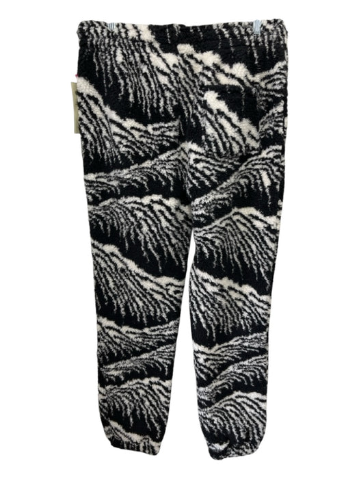 Parks Project Size M Black & White Polyester Sherpa Printed High Rise Pants Black & White / M