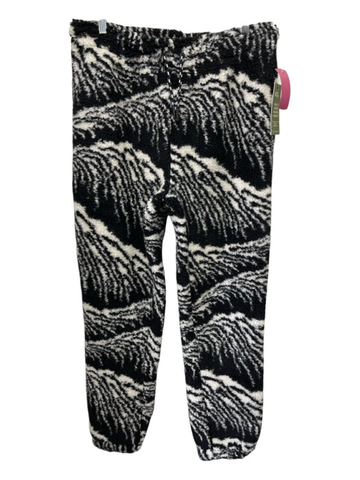 Parks Project Size M Black & White Polyester Sherpa Printed High Rise Pants Black & White / M