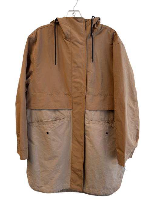Everlane Size S Brown Recycled Polyester Color Block Hooded Waist length Jacket Brown / S