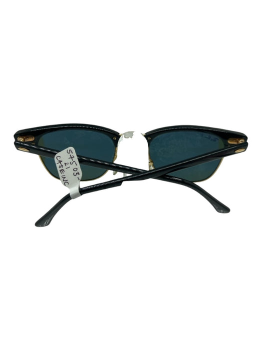 Ray Ban Black & Gold Acetate Wayfarer Polarized Sunglasses Black & Gold