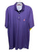 Holderness & Bourne Size L Purple & Red Print Polyester Embroidered Short Sleeve Purple & Red Print / L