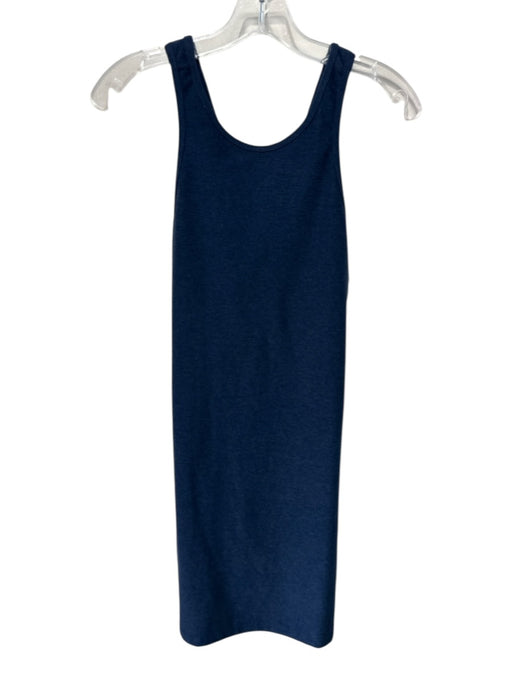 Beyond Yoga Size M Dark Blue Polyester & Spandex Sleeveless Heathered Dress Dark Blue / M