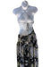 ASTR The Label Size XS Black, Blue, Green Polyester Tie Back Floral Midi Dress Black, Blue, Green / XS