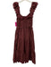 Madewell Size 2 Burgundy Cotton Shirred Eyelet Trim Midi Dress Burgundy / 2