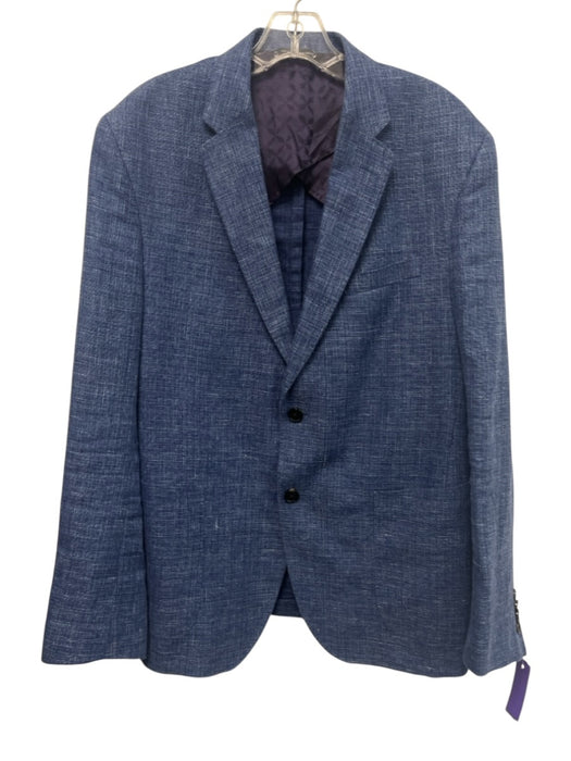 Ted Baker Blue & White Wool Plaid 2 Button Men's Blazer Blue & White / 42