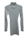 Frankies Bikinis Size S Light Blue Acrylic & Polyester Mock Neck Rib Knit Dress Light Blue / S