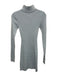 Frankies Bikinis Size S Light Blue Acrylic & Polyester Mock Neck Rib Knit Dress Light Blue / S