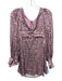 For Love & Lemons Size XS Purple & Green Ecovero & Viscose Animal Print Dress Purple & Green / XS