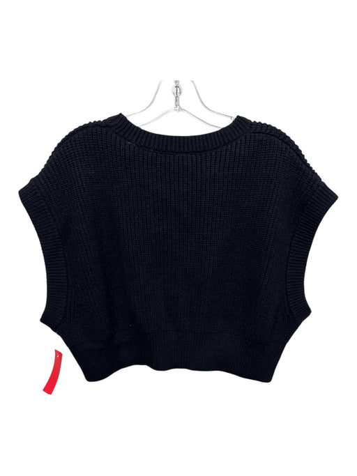 Zara Size S Black Viscose Ribbed Cap Sleeve Elastic Waist Skirt Set Black / S