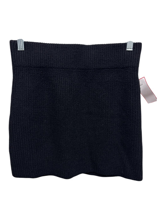 Zara Size S Black Viscose Ribbed Cap Sleeve Elastic Waist Skirt Set Black / S