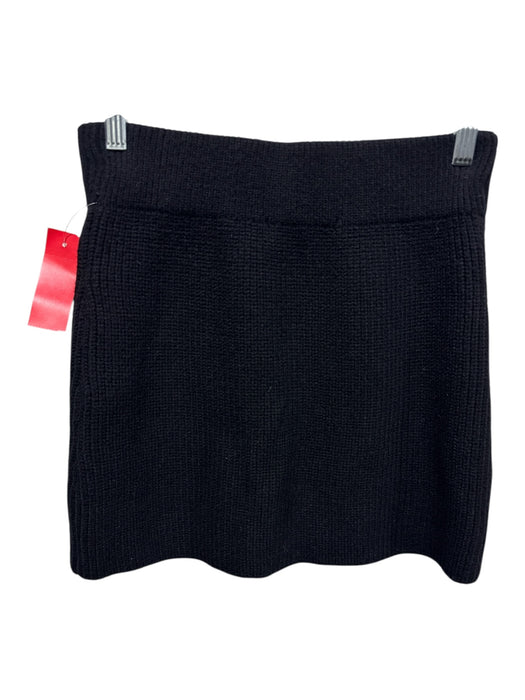 Zara Size S Black Viscose Ribbed Cap Sleeve Elastic Waist Skirt Set Black / S