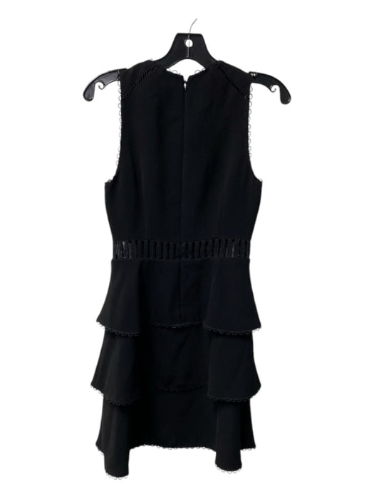 Rachel Zoe Size 4 Black Polyester Blend Round Neck Sleeveless Back Zip Dress Black / 4