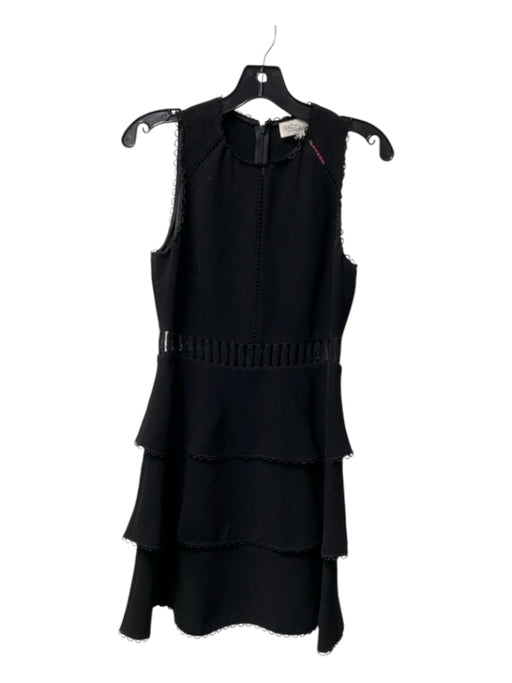 Rachel Zoe Size 4 Black Polyester Blend Round Neck Sleeveless Back Zip Dress Black / 4