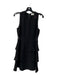 Rachel Zoe Size 4 Black Polyester Blend Round Neck Sleeveless Back Zip Dress Black / 4