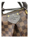 Louis Vuitton Brown Coated Canvas Top Handles Damier Ebene Crossbody Strap Bag Brown / Medium