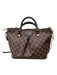 Louis Vuitton Brown Coated Canvas Top Handles Damier Ebene Crossbody Strap Bag Brown / Medium