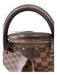 Louis Vuitton Brown Coated Canvas Top Handles Damier Ebene Crossbody Strap Bag Brown / Medium