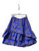 Maeve Size 6 Purple & Multi Polyester Plaid Ruffle Knee Length Side Zip Skirt Purple & Multi / 6