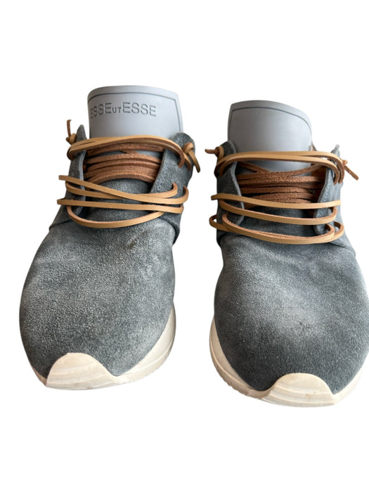 ESSE Studios Shoe Size 39 Blue Gray Manmade Material Suede Fringe Detail Shoes Blue Gray / 39