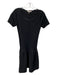 Maje Size 1 Black Cotton Slim fit Ribbed Cut Out Design short sleeve Dress Black / 1