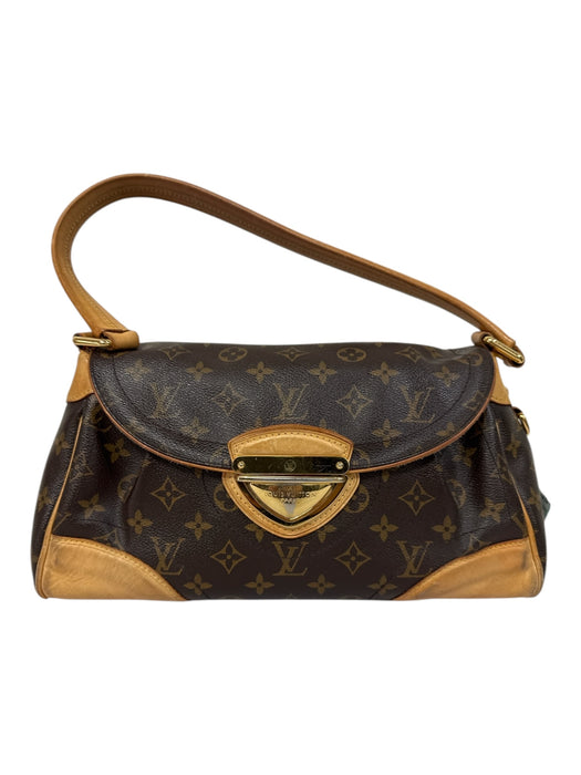 Louis Vuitton Brown & Gold Coated Canvas Gold Tone Hardware Monogram Bag Brown & Gold / M