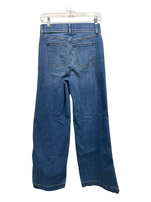 Spanx Size S Medium Wash Cotton Denim Elastic Waist Whiskering Faux Pocket Pants Medium Wash / S