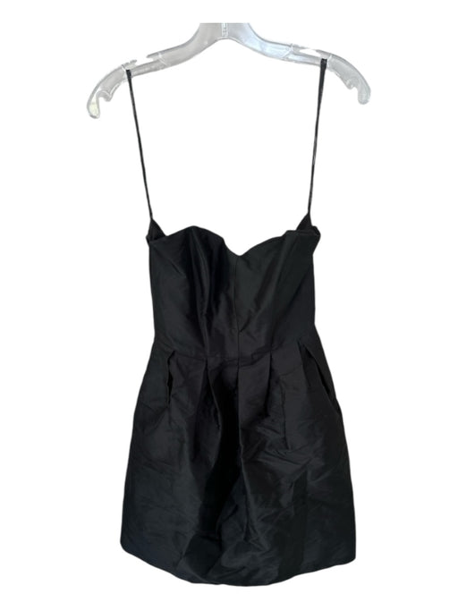 Alfred Sung Size 4 Black Polyester Strapless Sweetheart Neckline Back Zip Dress Black / 4