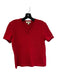 St John Sport Size P Red Knit V Neck Short Sleeve Top Red / P