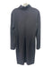 St John Size 10 Dark Gray Wool Blend Mock Neck Long Sleeve Below Knee Dress Dark Gray / 10