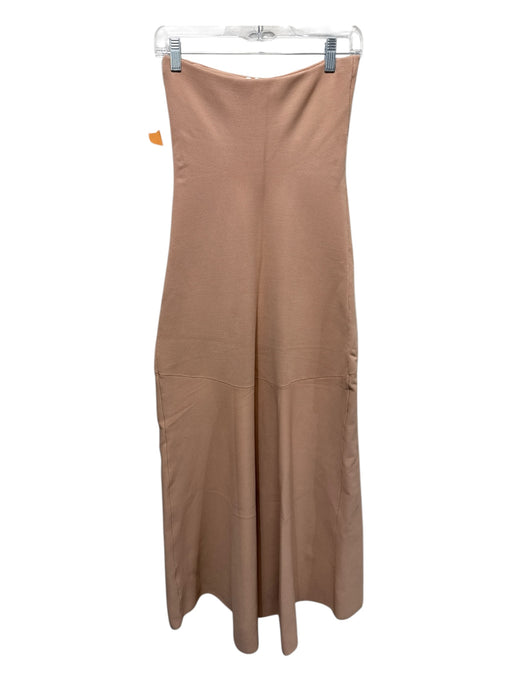 A.L.C. Size M Rose Blush Rayon Blend Strapless Ribbed Interior Bra Dress Rose Blush / M