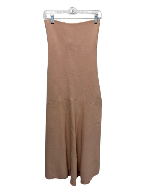 A.L.C. Size M Rose Blush Rayon Blend Strapless Ribbed Interior Bra Dress Rose Blush / M