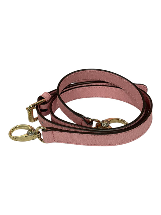 Henri Bendel Light Pink Saffiano Leather Gold hardware 2 handles Zip Top Bag Light Pink / M