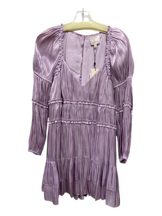 Cinq a Sept Size 6 Light Purple Polyester Long Sleeve Knee Length Dress Light Purple / 6