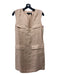 Theory Size 2 Blush Beige Linen Blend Sleeveless Pockets Dress Blush Beige / 2