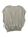 Pilcro Size Medium Cream White Sleeveless Cotton Back Pleated Ribbed Top Cream White / Medium