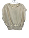 Pilcro Size Medium Cream White Sleeveless Cotton Back Pleated Ribbed Top Cream White / Medium