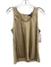 J Crew Size XS Beige Polyester Sleeveless Satin Back Buttons Top Beige / XS