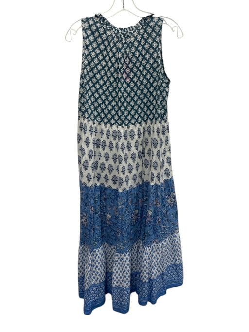 Tuckernuck Size XS Blue, Teal, Pink Cotton Blend Sleeveless Mixed Floral Dress Blue, Teal, Pink / XS