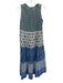 Tuckernuck Size XS Blue, Teal, Pink Cotton Blend Sleeveless Mixed Floral Dress Blue, Teal, Pink / XS