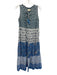 Tuckernuck Size XS Blue, Teal, Pink Cotton Blend Sleeveless Mixed Floral Dress Blue, Teal, Pink / XS