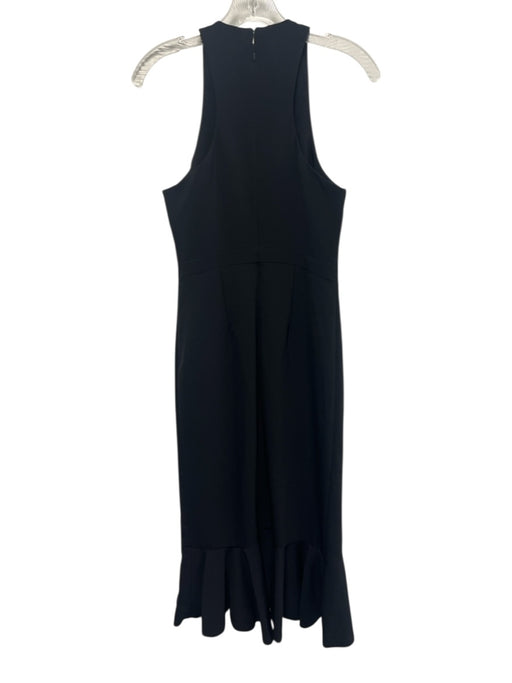 Likely Size 4 Black Polyester Sleeveless Darted Ruffle Racerback Dress Black / 4