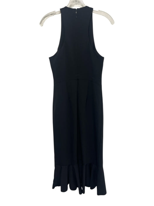 Likely Size 4 Black Polyester Sleeveless Darted Ruffle Racerback Dress Black / 4