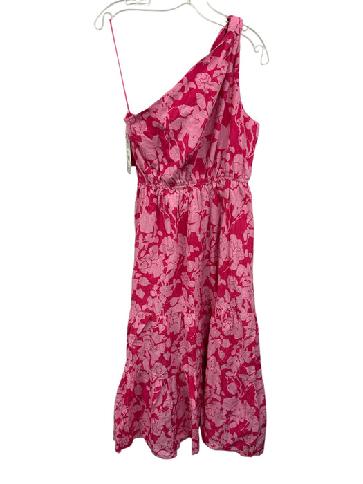 Hyacinth House Size XS Hot pink Cotton Blend Sleeveless Floral Tiered Dress Hot pink / XS