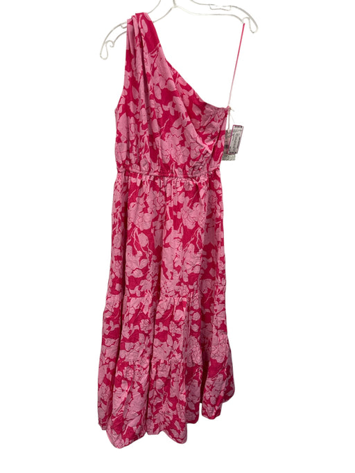 Hyacinth House Size XS Hot pink Cotton Blend Sleeveless Floral Tiered Dress Hot pink / XS