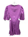 Veronica Beard Size 2 Purple Cotton Blend Round Neck Flounce Hem Cut Out Dress Purple / 2