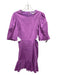 Veronica Beard Size 2 Purple Cotton Blend Round Neck Flounce Hem Cut Out Dress Purple / 2