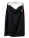 St John Collection Size 12 Black Polyester Elastic Waist Ribbed Skirt Black / 12