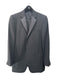 Gucci Black Wool Solid Tuxedo Men's Suit 52L