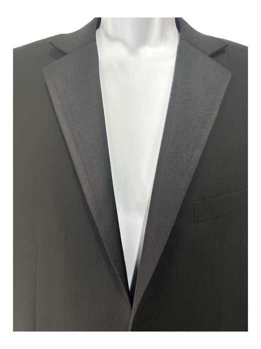 Gucci Black Wool Solid Tuxedo Men's Suit 52L