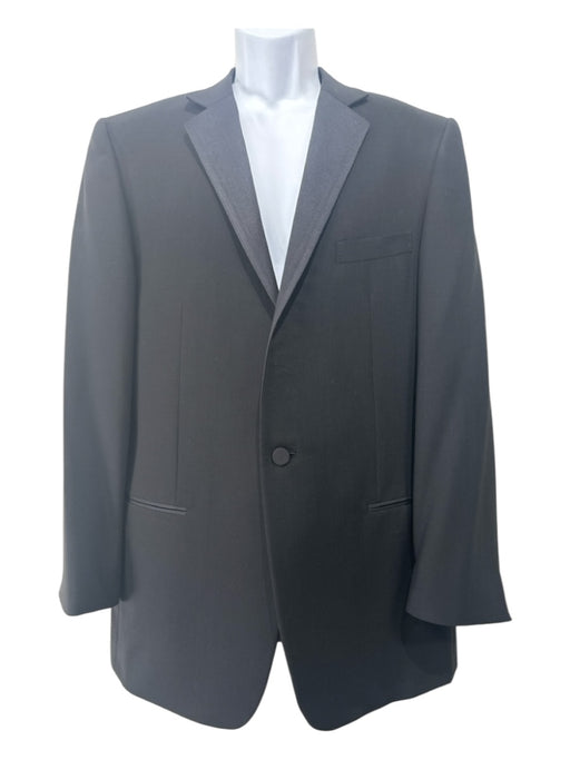 Gucci Black Wool Solid Tuxedo Men's Suit 52L